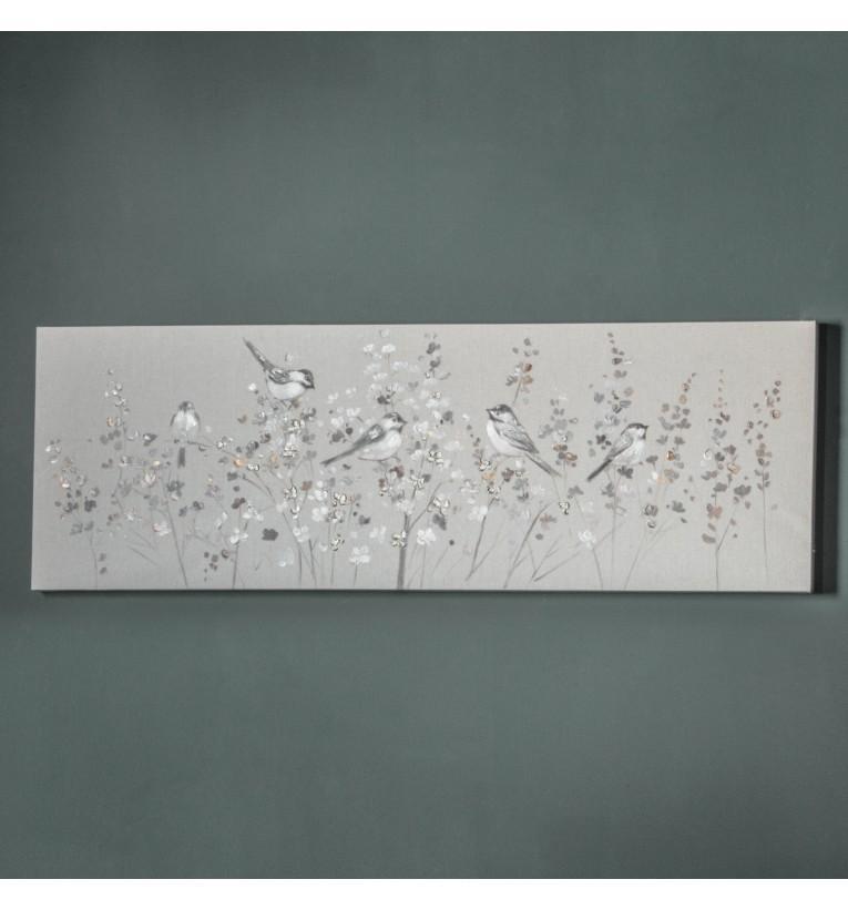 Linen Floral Framed Art-abc