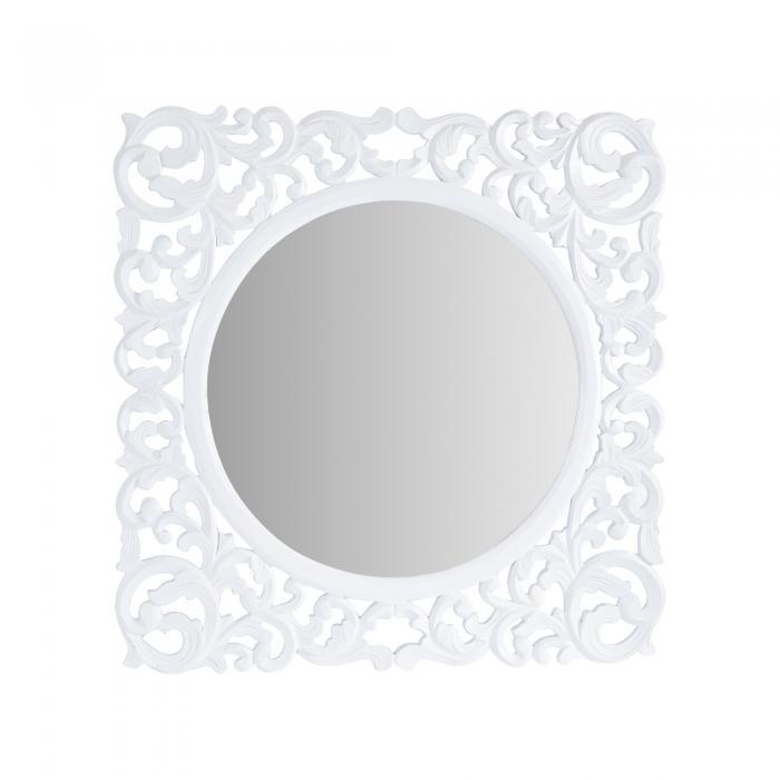 Astawa White Lattice Mirror 800x800mm-abc