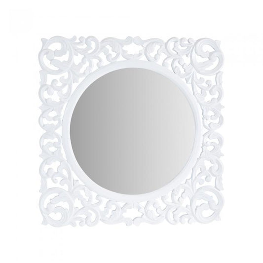 Astawa White Lattice Mirror 800x800mm-abc