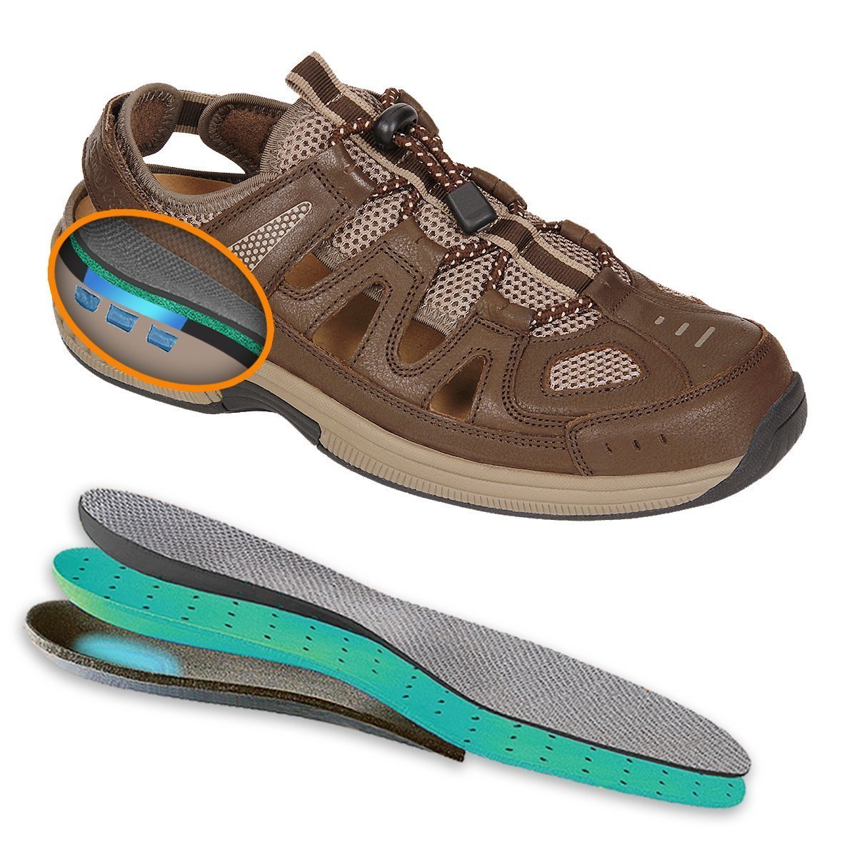Alpine Brown Orthotic Sandal-abc