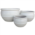 Ruen Planter Set/3 White-abc