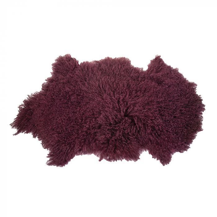Tibetan Lambswool Throw 90x50 Mulberry-abc