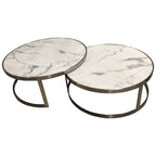Sterling Coffee Table Set White Marble-abc