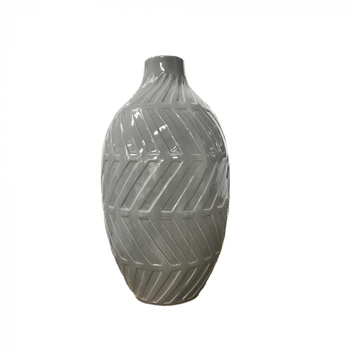 Geo Pot Sml Grey-abc
