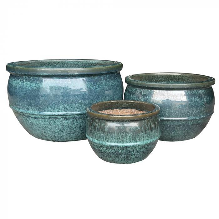 Ruen Planter Set/3 Emerald-abc