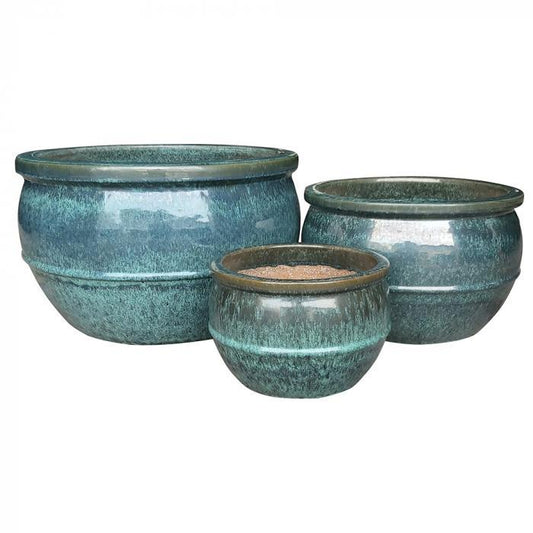 Ruen Planter Set/3 Emerald-abc