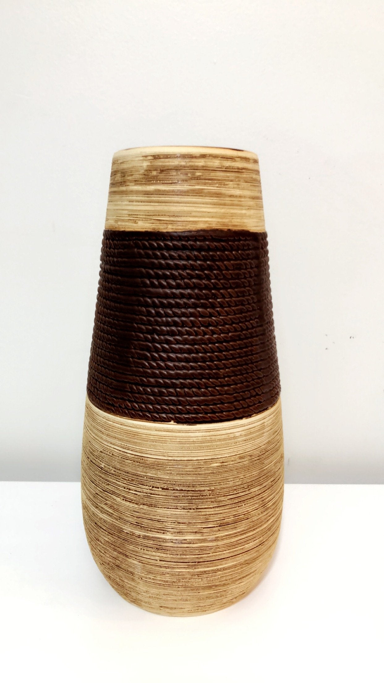 Ceramic Choc Rope Vase - Medium-abc