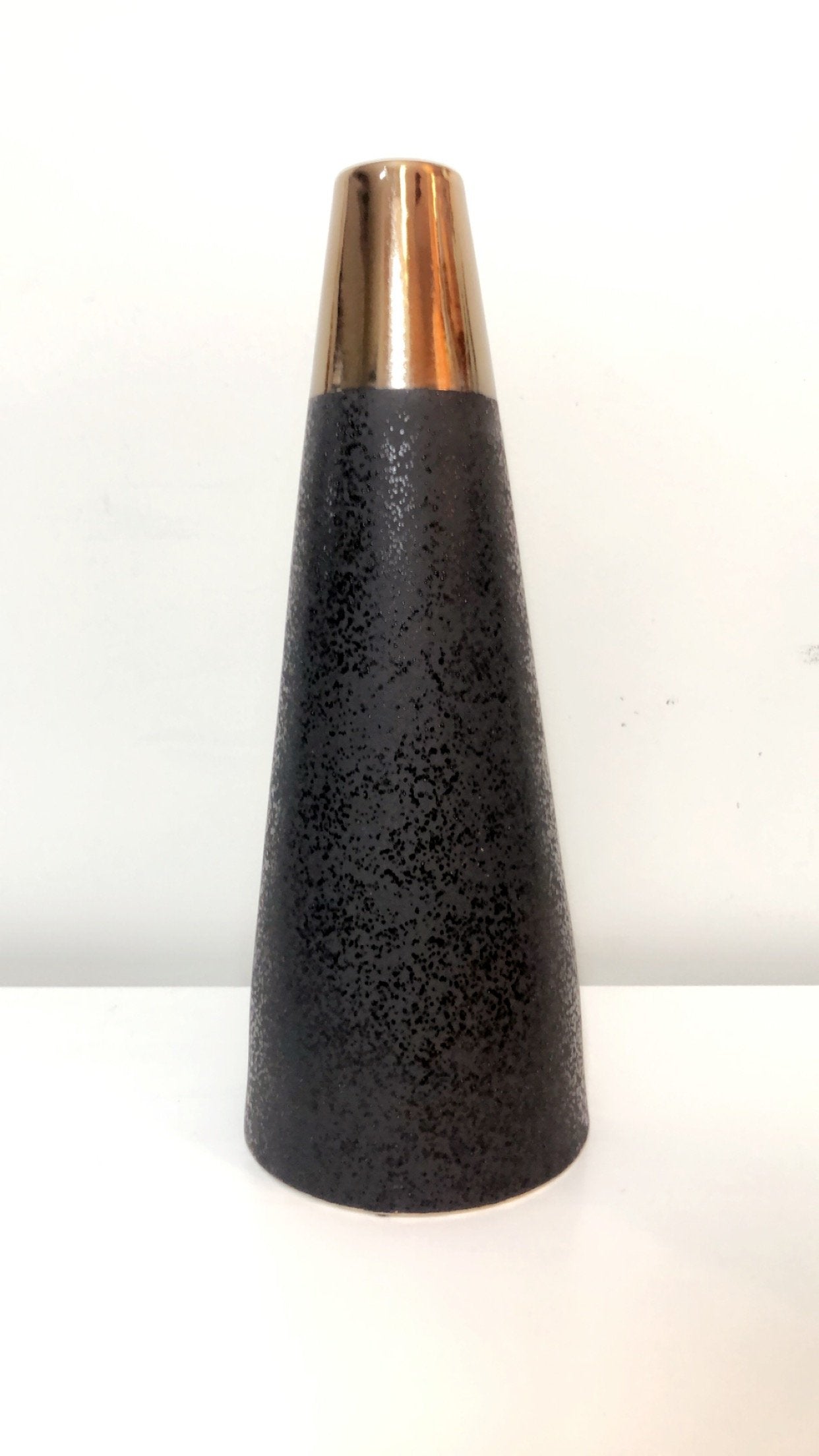 Black Volcano Vase - Large-abc