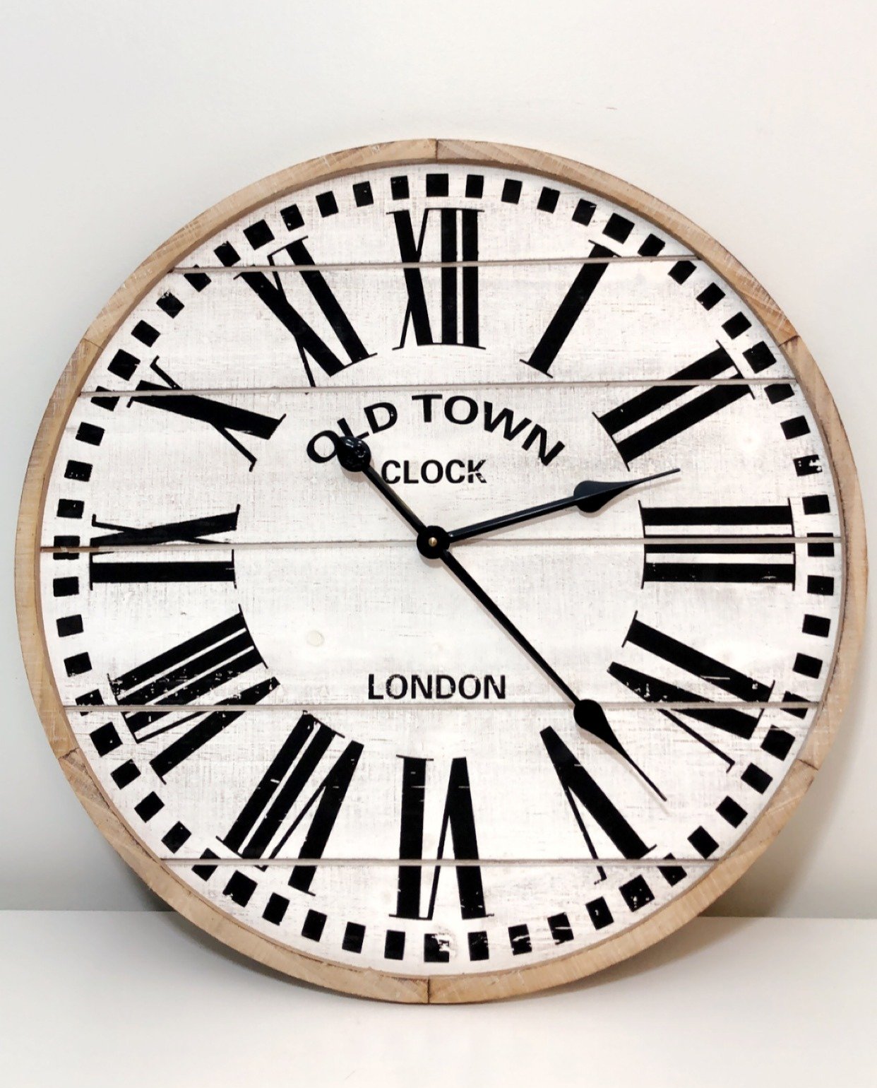 Old Town Timber Wall Clock-abc