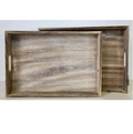 Brown Wash Timber Trays Set of 2-abc