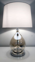 Tinted Tawny Glass Table Lamp-abc