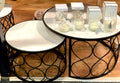 Black Marble Coffee Table - Set of 2-abc