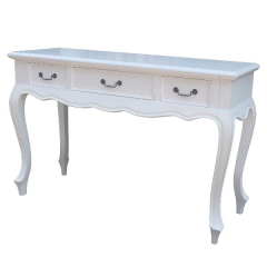 White 3 Drawer Console-abc