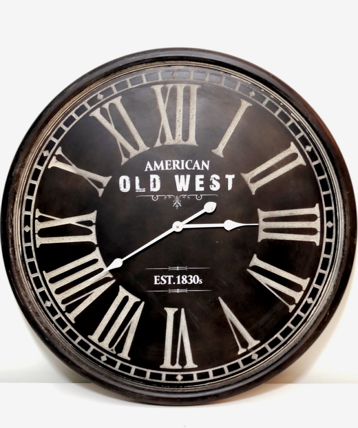 American Old West Black Wall Clock-abc