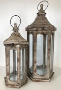 Vintage BrownWash Timber Lantern-abc