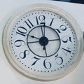 Creme & Black Timber Wall Clock-abc
