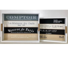 Bistrot de Paris Set of 2 Timber Trays-abc