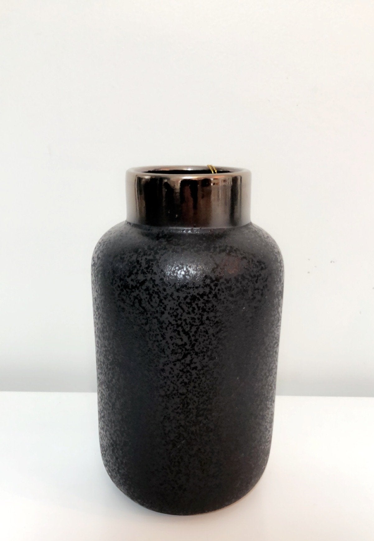 Black Bottled Vase - Large-abc