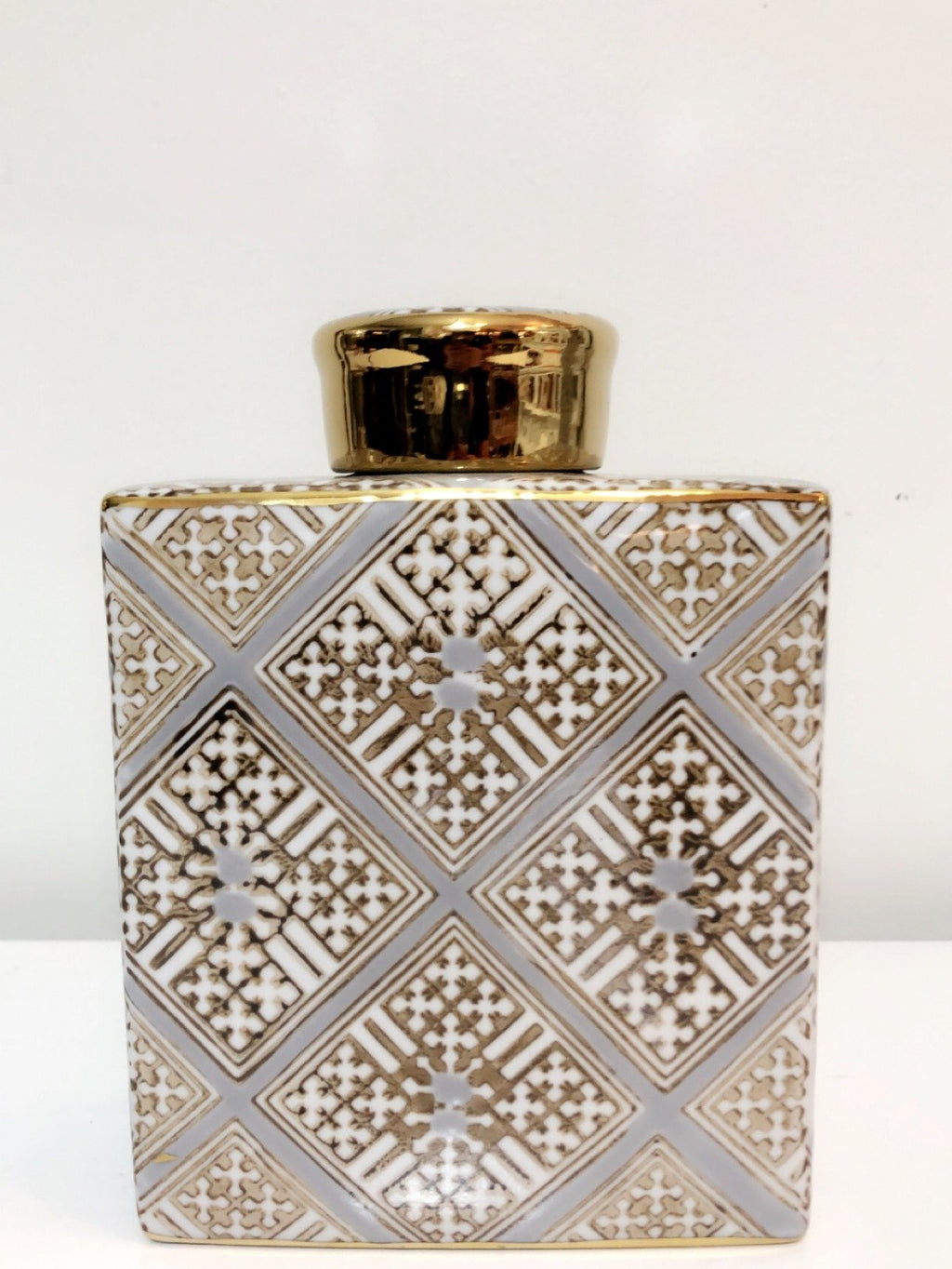 Mediterranean Tiled Box Jar - Small-abc