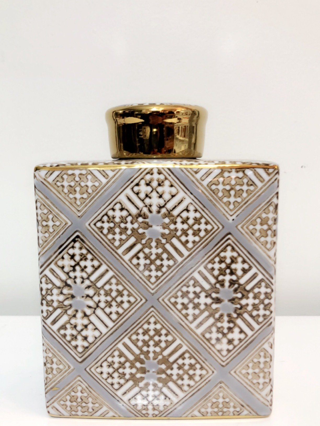 Mediterranean Tiled Box Jar - Small-abc