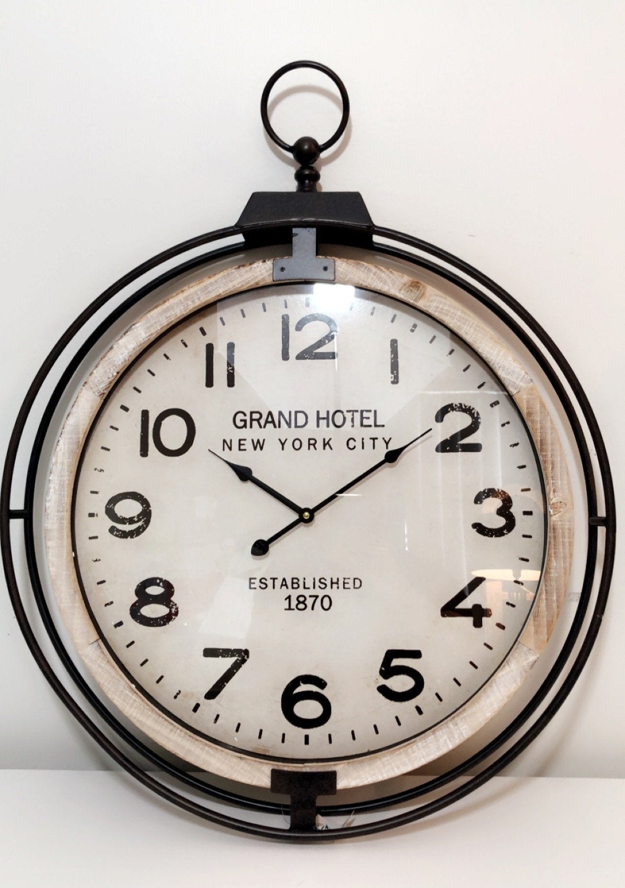 Iron Frame NEW YORK Wall Clock-abc