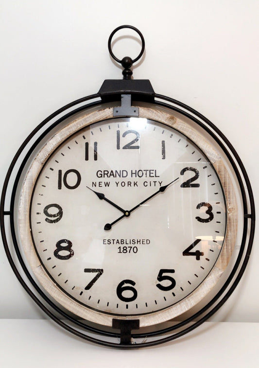 Iron Frame NEW YORK Wall Clock-abc