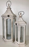 Vintage White Wash Timber Lanterns-abc