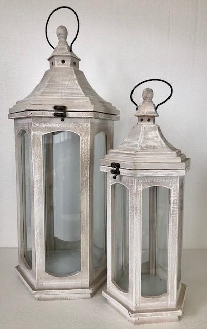 Vintage White Wash Timber Lanterns-abc