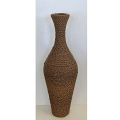 Brown Rattan Floor Pot-abc