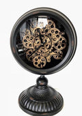 Black Moving Gears Table Clock-abc
