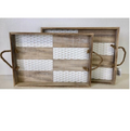 Rope Handle Timber Trays Set of 2-abc