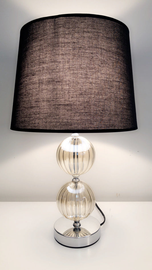 Tinted Tawny Mini Glass Table Lamp-abc