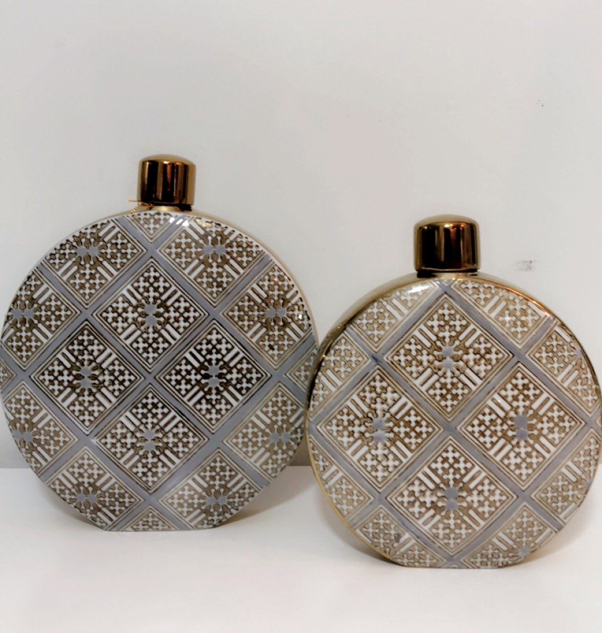 Mediterranean Tiled Round Jar - Small-abc