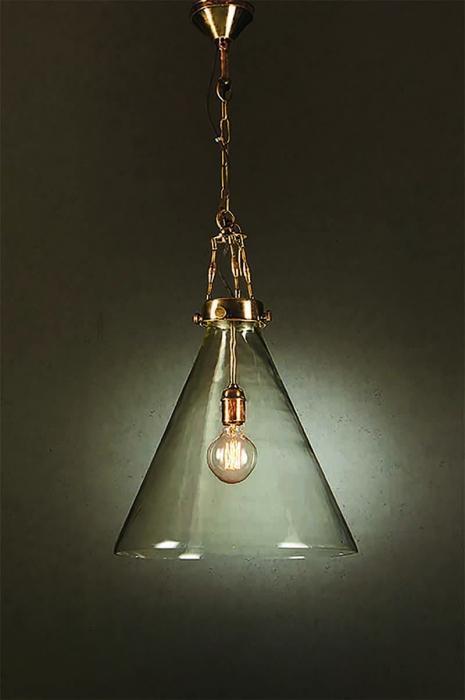 Gadsden Large Glass Hanging Lamp BRASS-abc