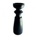 Marble Candle Stick 38cm Black-abc