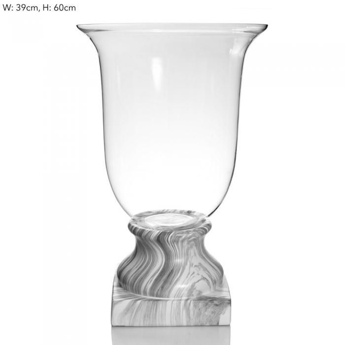 Hurricane On Marble Stand Lge 40x62L:-abc