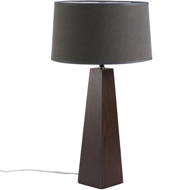 Playa Table Lamp Walnut w Charcoal Shade-abc