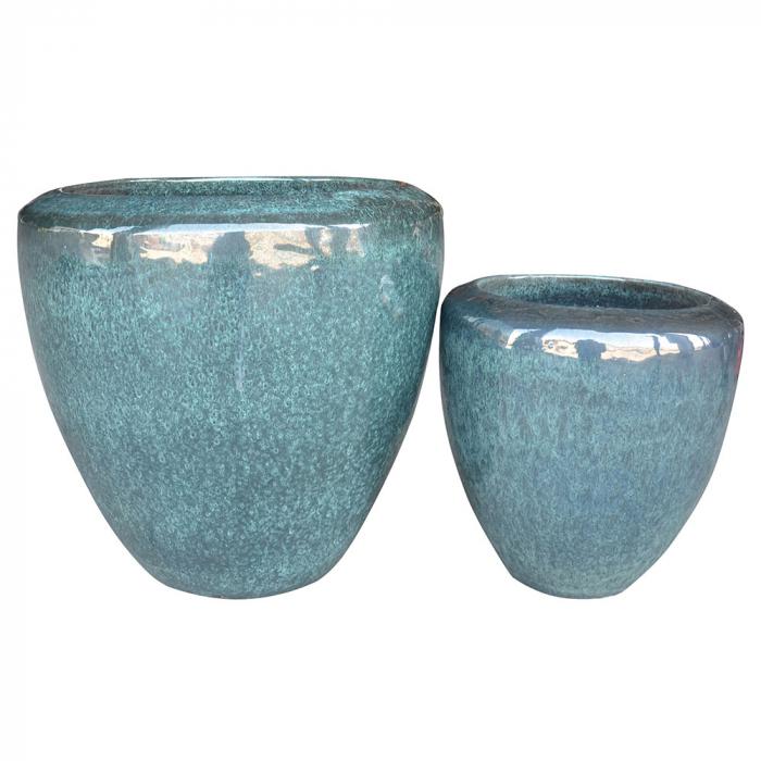 Saigon River Planter Set/2 Emerald-abc