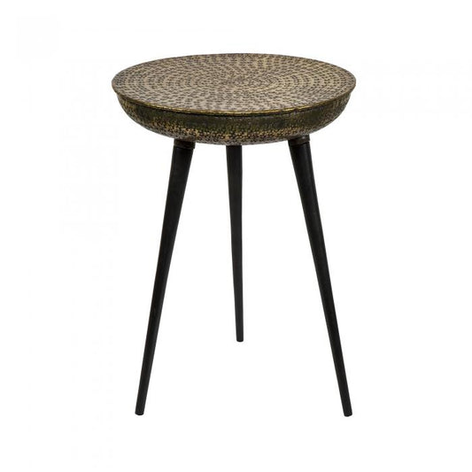 Nada Tripod Table Sm Black & Brass Ant-abc