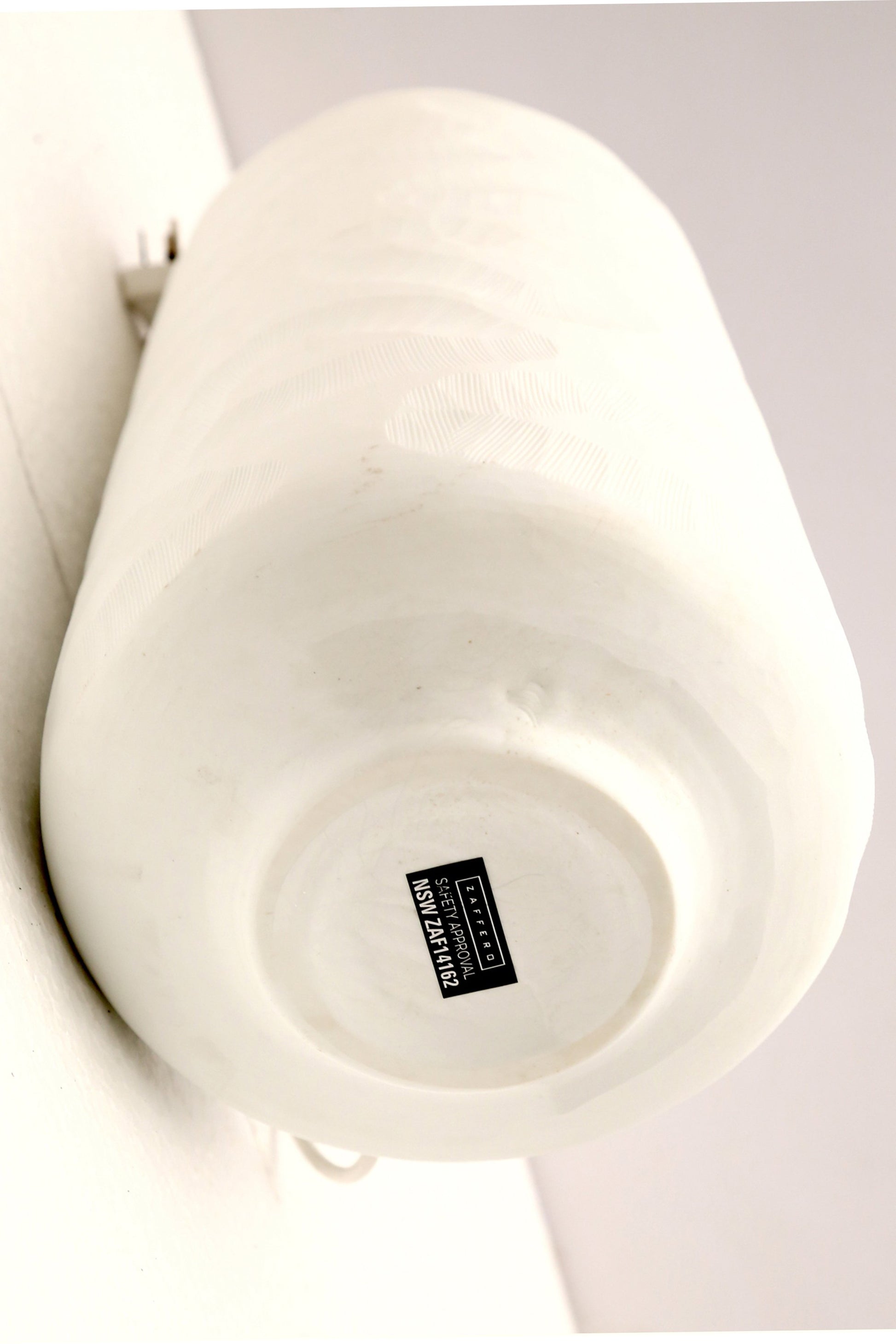 Monaco Large - White - Large Hand Cut Hurricane Art Glass Table Lamp-abc