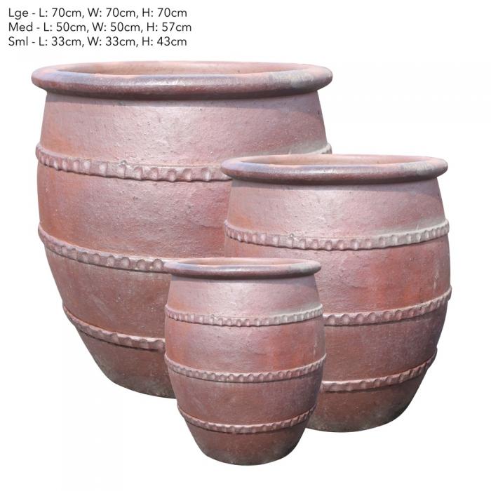 Boulder Planter Black Clay-abc