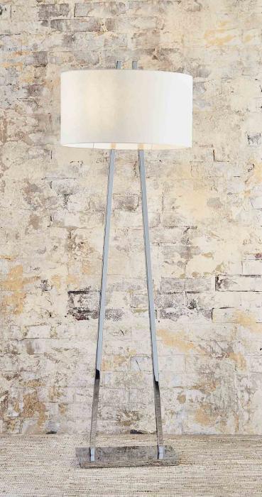 Papillon floor lamp w/ ivory shade-abc
