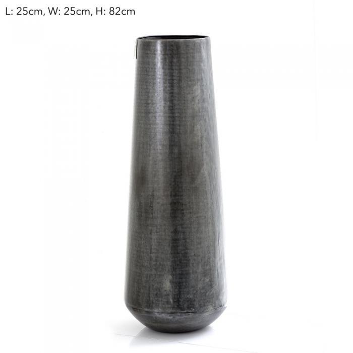 Tapered Pot Antique Zinc 30x80-abc