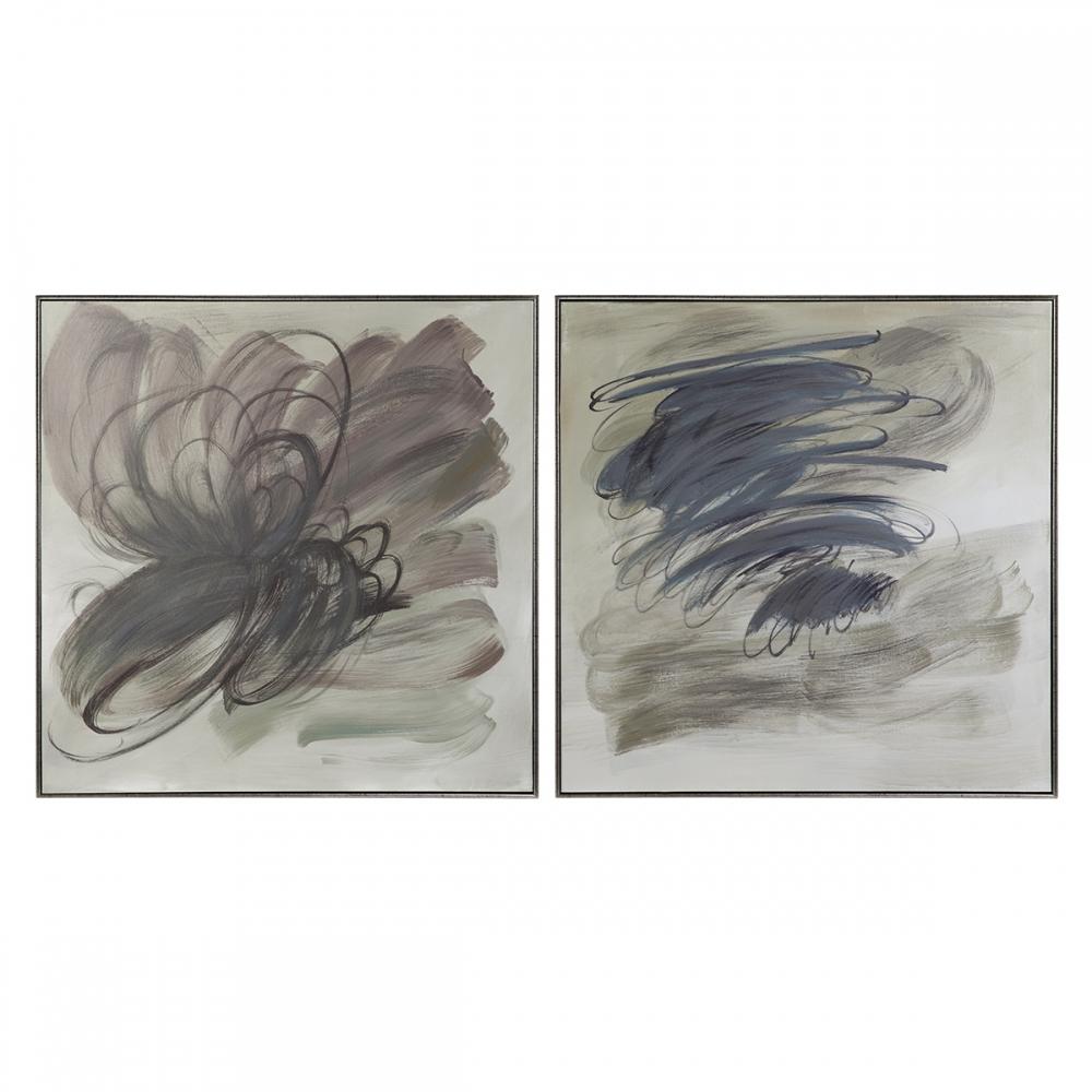 Grey Invasion Wall Art - Set of 2 - 100 x 100-abc