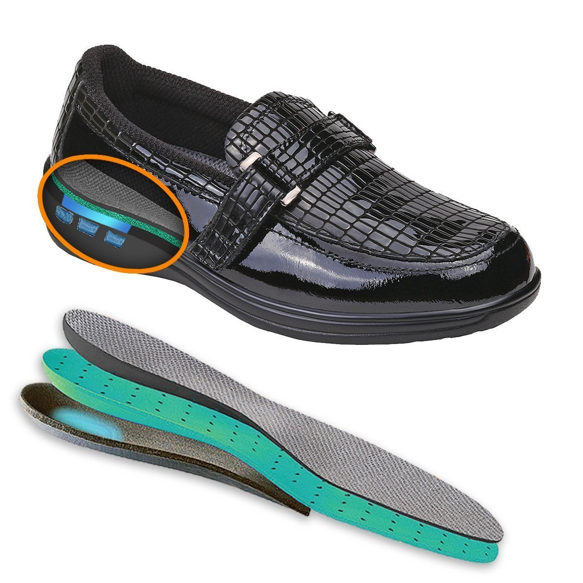 Chelsea Croc - Black-abc