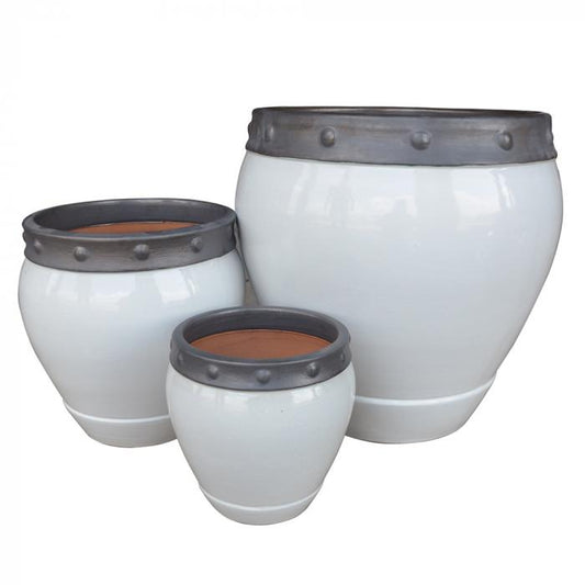 Centurion Planter Set/3 White-abc