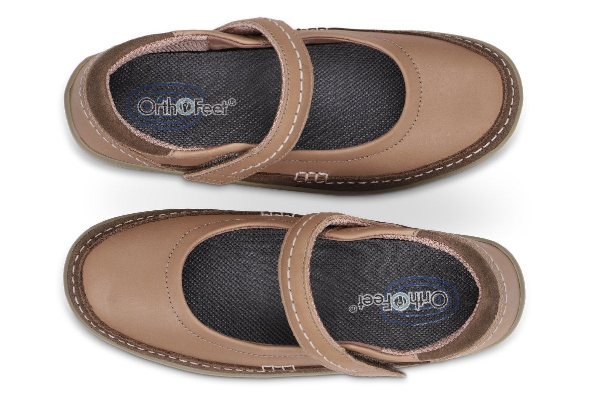 Athens - Beige Mary Jane Shoes-abc