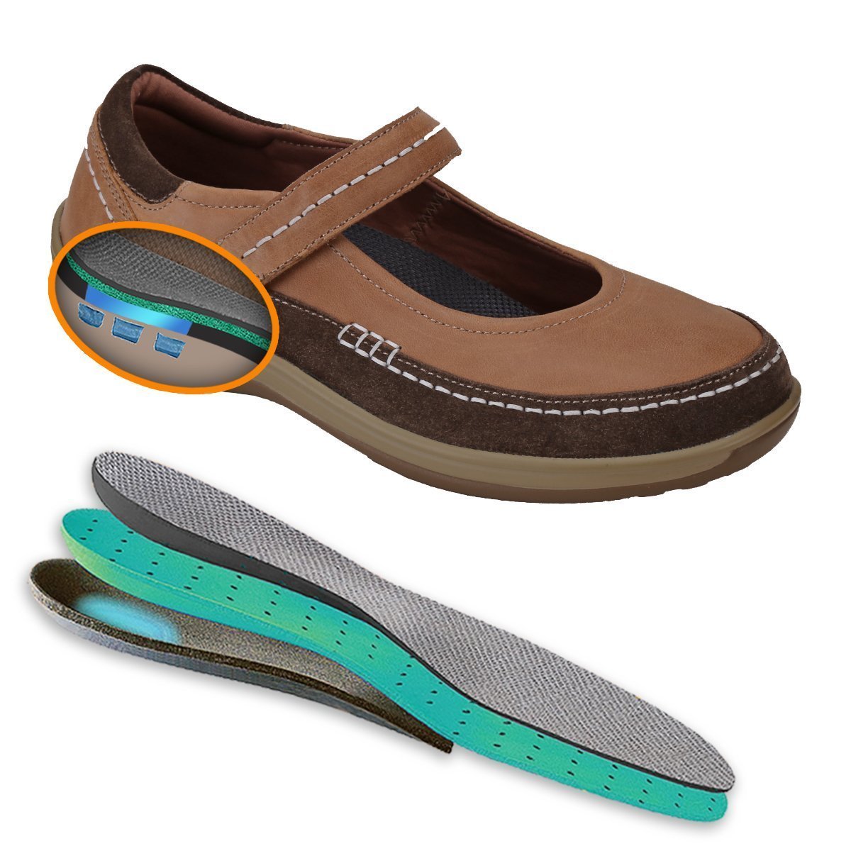 Athens - Beige Mary Jane Shoes-abc