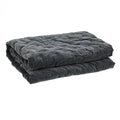 Velvet Quilted Throw Charcoal-abc