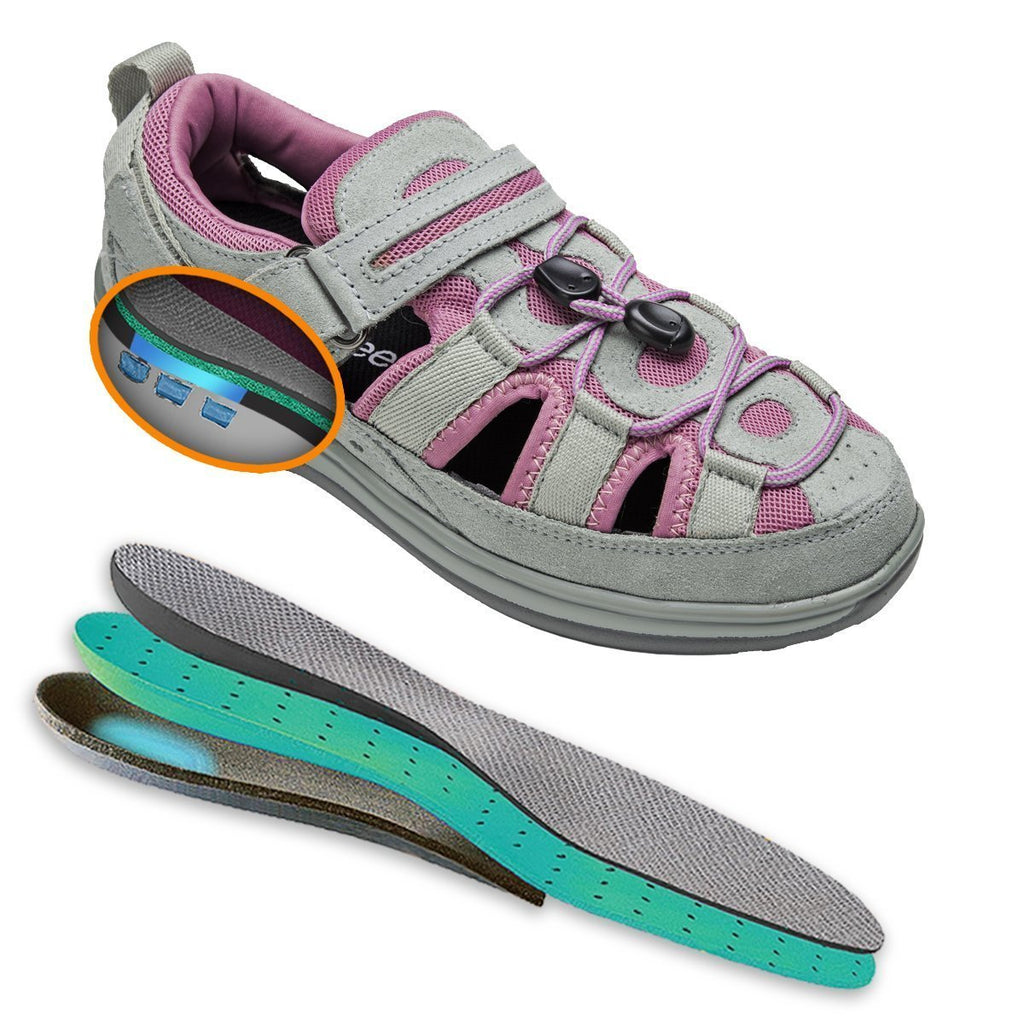 Naples - Gray Orthotic Sandals-abc